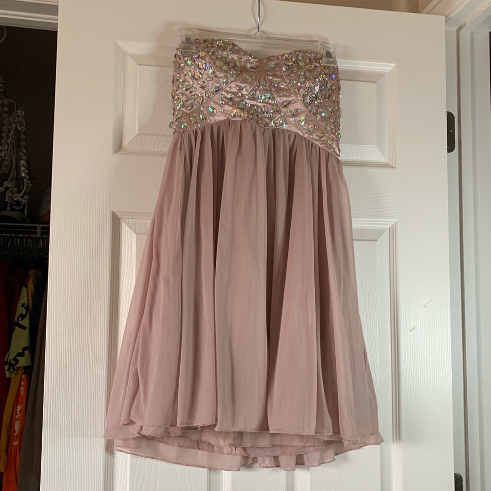 Strapless Pink Formal/Homecoming Dress